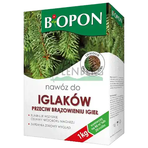 BOPON - NAWÓZ DO IGLAKÓW PRZECIW BRĄZOWIENIU IGIEŁ GRANULAT 1KG Kup teraz