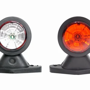 Nowy Lampa obrysowa obrysówka LED biało - czerwona rogowa FRISTOM FT-009A