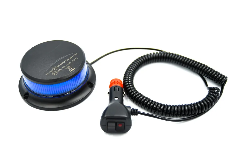 Ekspresowa dostawa LAMPA OSTRZEGAWCZA NIEBIESKA PICO BLUE 18x LED STROBO KOGUT NA MAGNES ALR0056