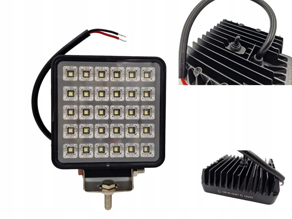 Bezpieczna płatność LAMPA ROBOCZA Z WŁĄCZNIKIEM 30 LED SZEROKOKĄTNA HALOGEN 12 24V HOMOLOGACJA