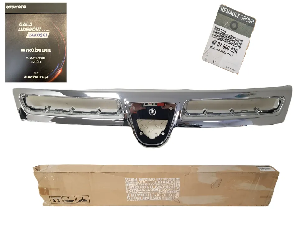 Zamów teraz FABRYCZNIE NOWY ORYGINALNY GRILL ATRAPA CHŁODNICY CHROM DACIA DUSTER 1 10-14 620780003R