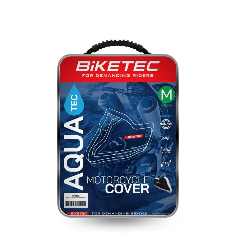Zniżka BIKETEC BT3177 POKROWIEC WODOODPORNY AQUATEC NA MOTOCYKL KOLOR CZARNY/SZARY ROZMIAR XL