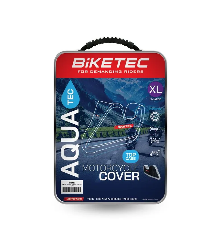 Kup teraz BIKETEC BT3185 POKROWIEC WODOODPORNY AQUATEC NA MOTOCYKL Z MIEJSCEM NA KUFER CENTRALNY KOLOR CZARNY/SZARY ROZMIAR M