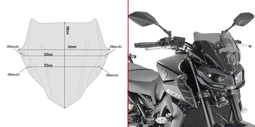 Givi A2132 Szyba przyciemniana Yamaha MT-09 (17-20) Najlepsza cena