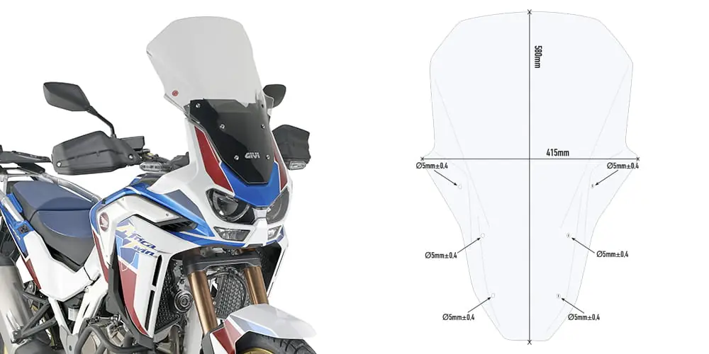 Givi D1178ST Szyba przezroczysta Honda CRF1100L Africa Twin / Adventure Sports (20-25) Oferta czasowa