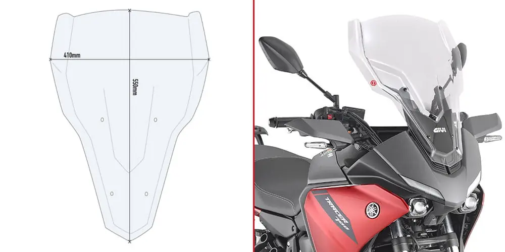 Givi D2148ST Szyba przezroczysta Yamaha Tracer 700 / GT (20-24) Bezpieczna płatność
