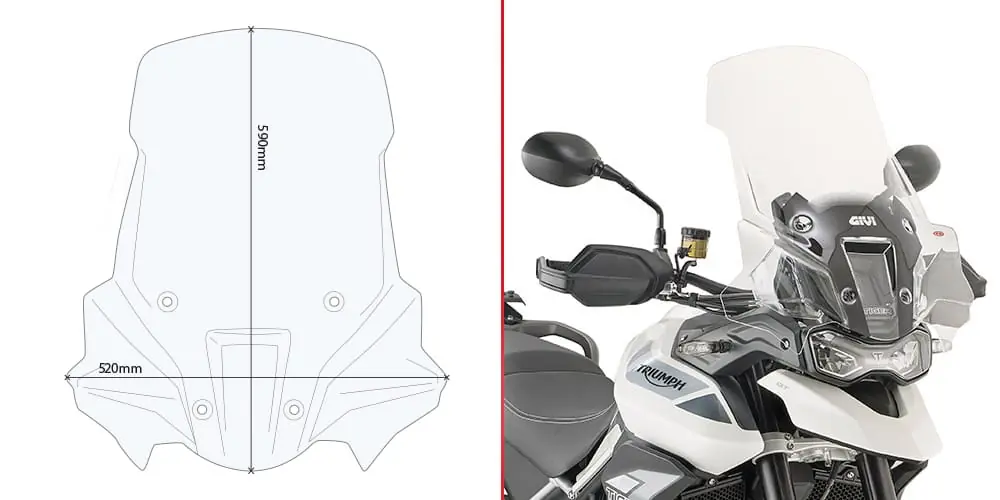 Oferta czasowa Givi D6415ST Szyba przezroczysta Triumph Tiger 900 (20-25)