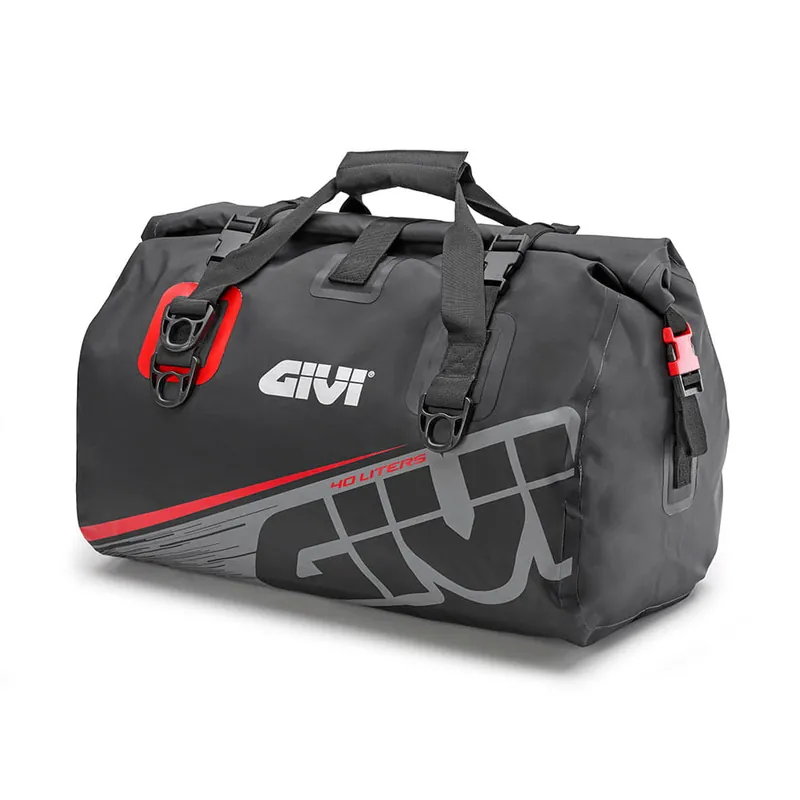 Tani GIVI EA115GR WODOODPORNA TORBA ROLKA NA SIEDZENIE 40L DODATKI CZERWONEGO