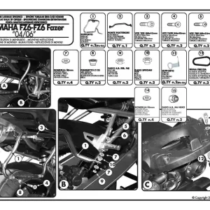 Wyprzedaż Kappa KLX351 Stelaż kufrów bocznych Yamaha FZ6 n / FZ6 Fazer (04-06) MONOKEY-SIDE