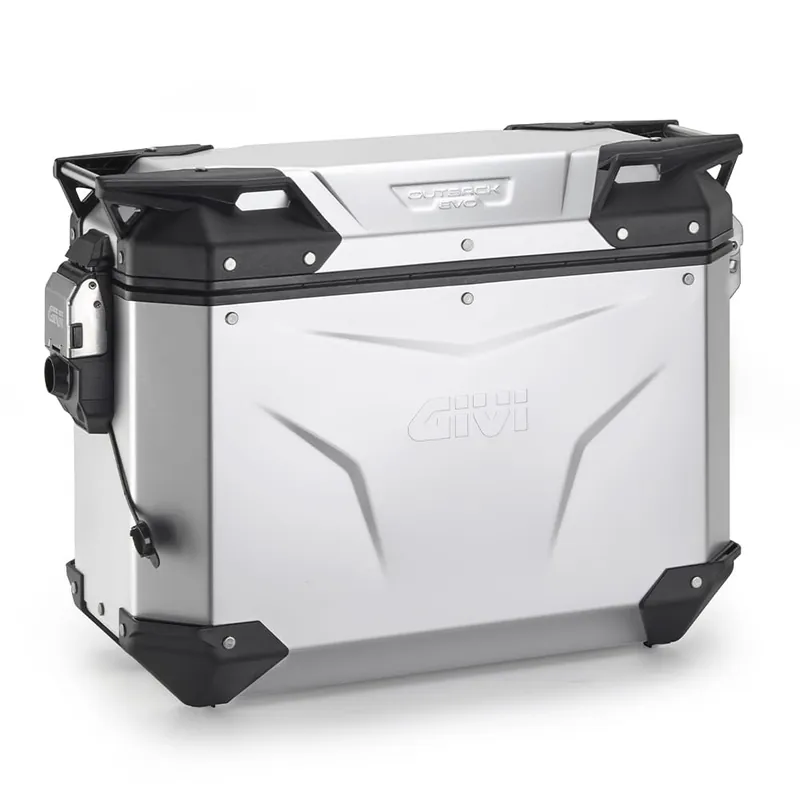 Kufer boczny Givi Trekker Outback Evo Smart OBKEV37AAR, 37 litrów, prawy, Anodowane aluminium Nowość