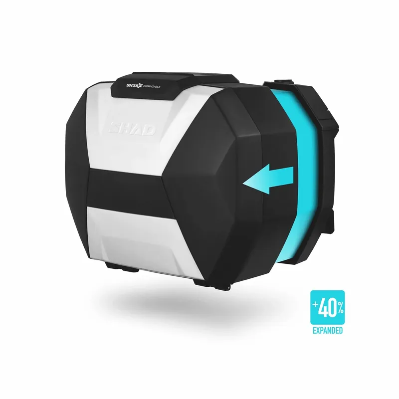 Sprawdź teraz Kufry boczne SHAD SH38X ALUMINIUM rozszerzalne 2 x 38 litrów