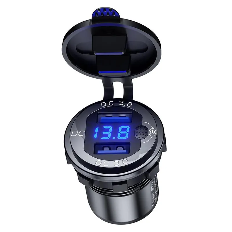 Motocyklowe gniazdo 2 x USB QC 3.0 - eXtremestyle - 36 W - MUS33 Ograniczona ilość