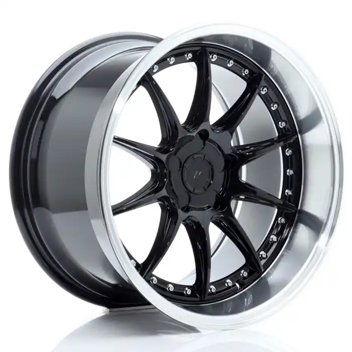 Premium JR Wheels JR41 19x8,5 ET15-35 5H BLANK Gloss Black w/ Machined Lip