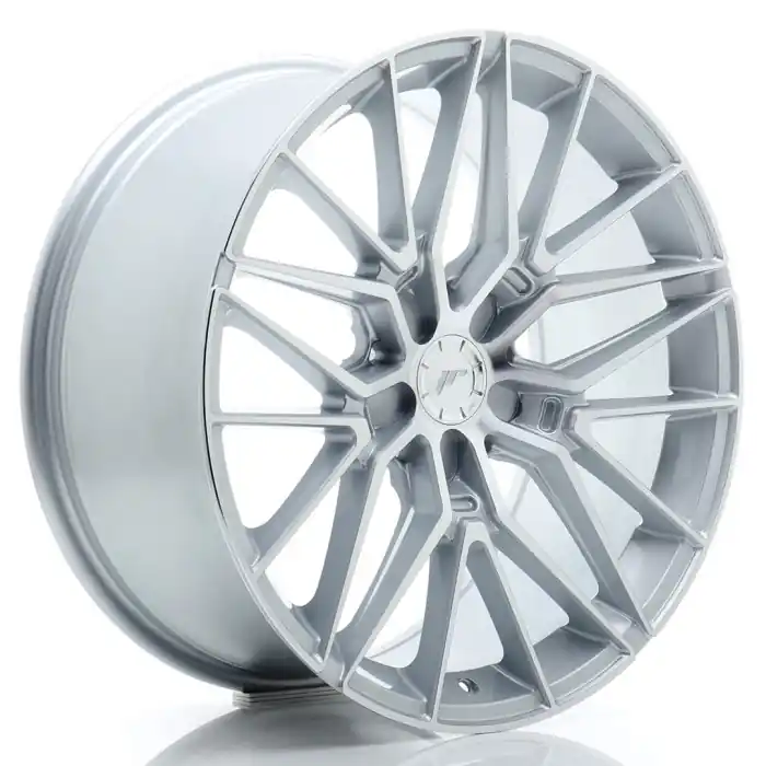 Set of Japan Racing JR38 19x8 ET27 + 19x9 ET40 5x112 Silver Machined Face Wyjątkowa oferta