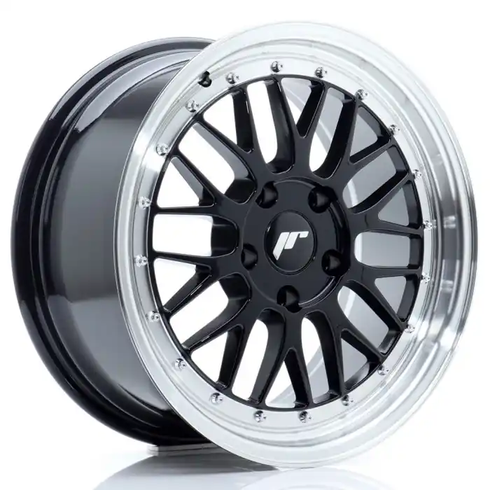 JR Wheels JR23 18x8 ET20-42 4H BLANK Glossy Black w/Machined Lip Taniej