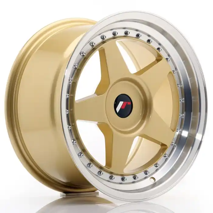 Oferta limitowana JR Wheels JR6 18x9,5 ET20-40 5H BLANK Gold w/Machined Lip