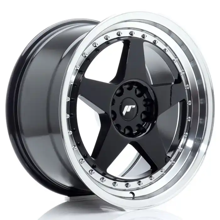 JR Wheels JR6 18x9,5 ET22 5x114,3/120 Gloss Black w/Machined Lip Szybka wysyłka