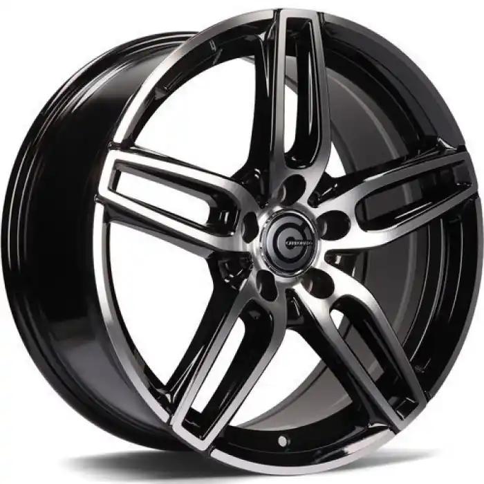 Carbonado Way 19" 5x112 ET45 66,5 BFP - Black Front Polished Wyprzedaż