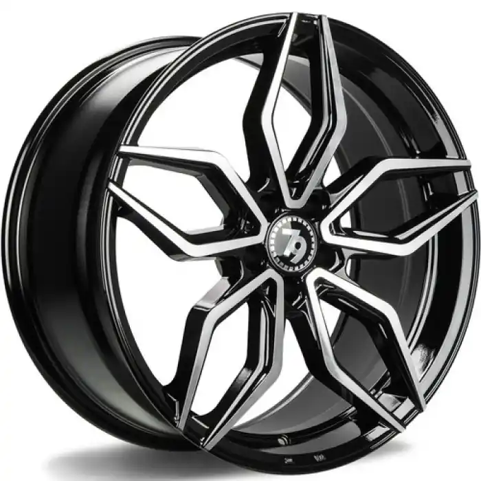 seventy9 SCF-D 19" 5x112 ET35 66,5 BFP - Black Front Polished Bezpieczne zakupy