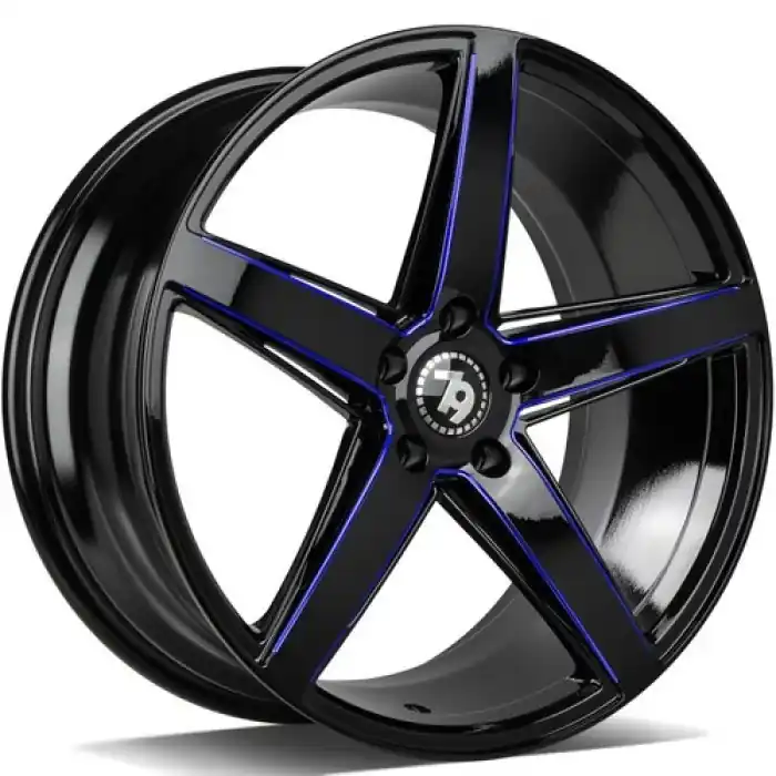 Oferta limitowana seventy9 SV-N 18" 5x112 ET35 66,5 BGBR - black glossy milled blue