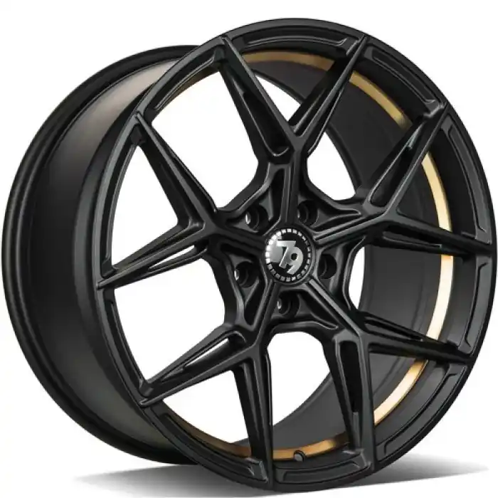 seventy9 SCF-B 19" 5x112 ET35 66,5 BGGIL - Black Matt Gold Inner Lip Łatwy zwrot