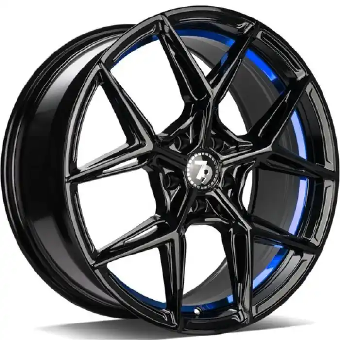 seventy9 SCF-B 19" 5x120 ET35 72,6 BGBIL - Black Glossy Blue Inner Lip Tylko do końca tygodnia