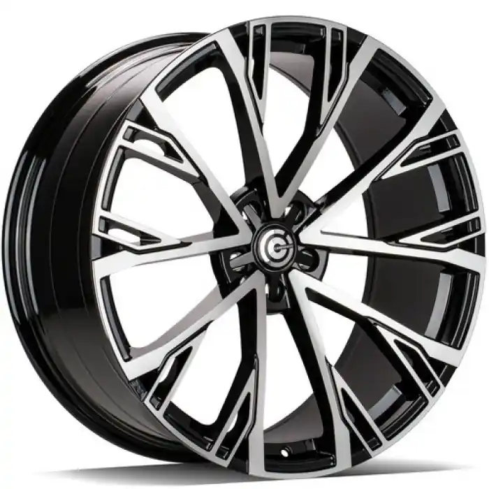 Carbonado Star 19" 5x112 ET35 66,5 BFP - Black Front Polished Super okazja