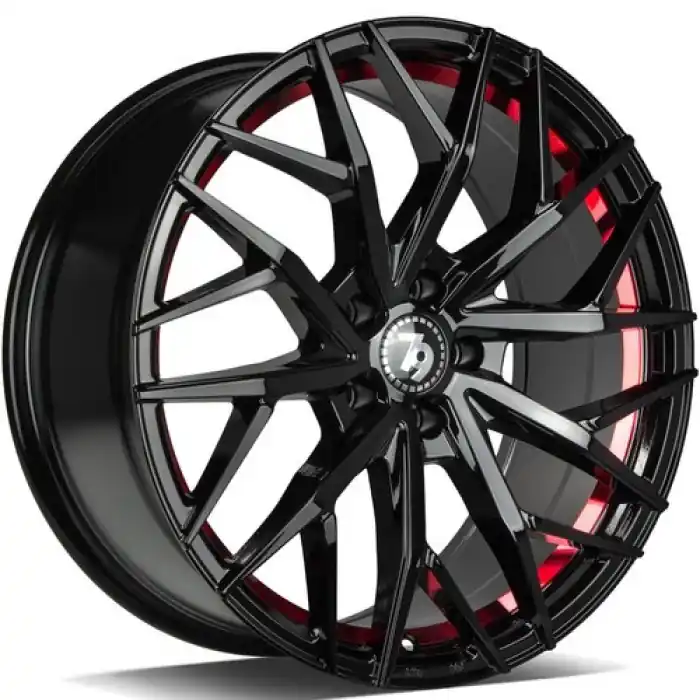 seventy9 SV-C 17" 5x112 ET40 66,5 BGRIL- Black Glossy Red Inner Lip Ostatnie sztuki