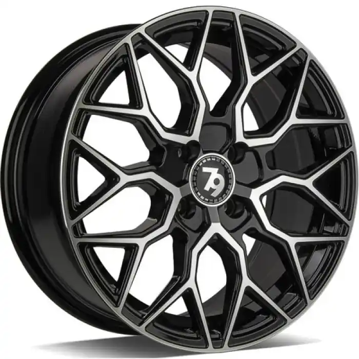 Ostatnie sztuki seventy9 SV-K 16" 4x100 ET38 67,1 BFP - Black Front Polished