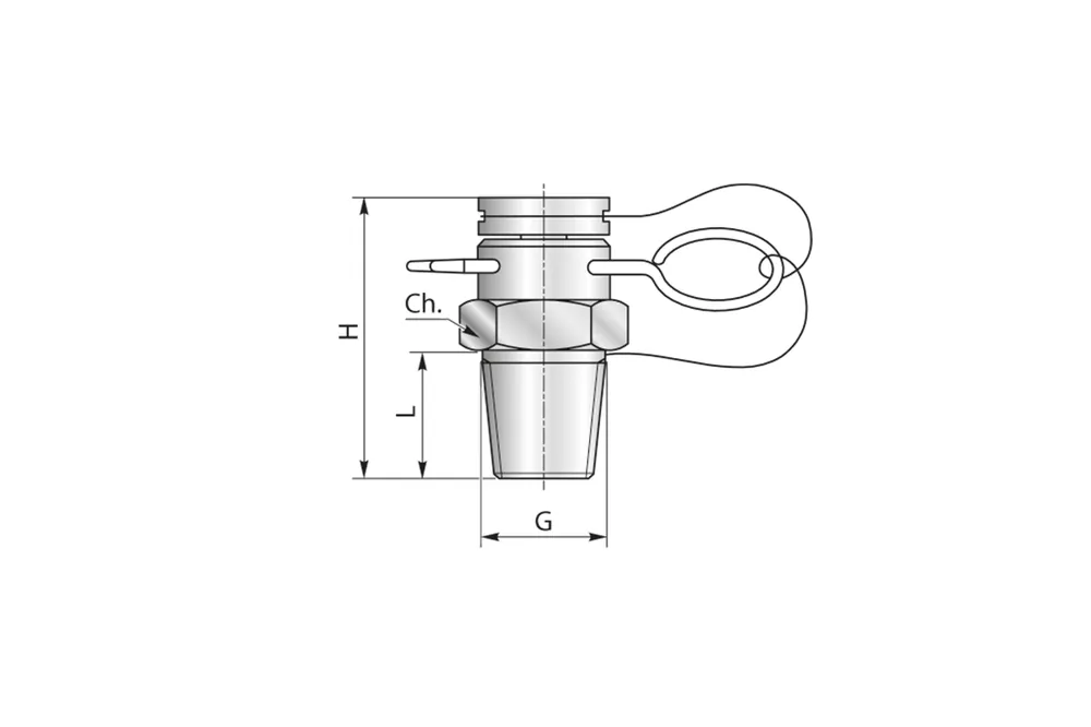 Przyłącze pomiarowe wtykowe 1/8" BSPT 51800000 Premium
