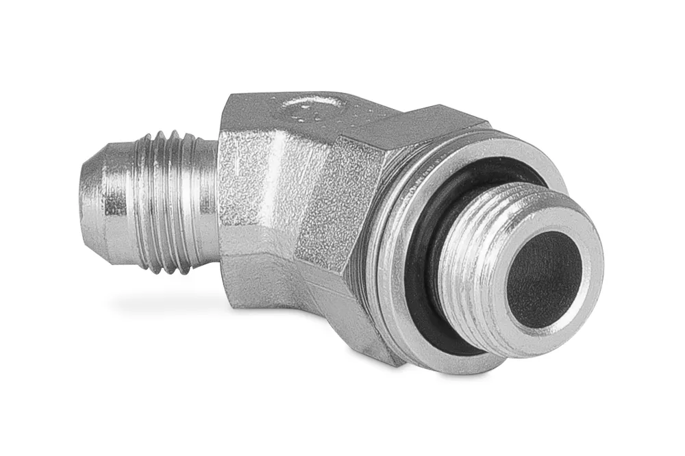 Przyłączka kolankowa z przeciwnakrętką 45° 1/2” BSP-7/8” JIC 5235-08-10 Ekspresowa dostawa