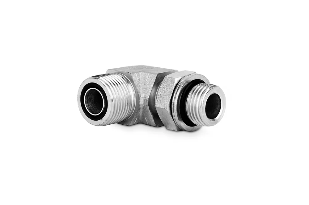 Tani Przyłączka kolankowa z przeciwnakrętką 1/4” BSP-1” ORFS 405116