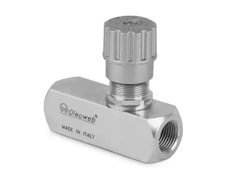 Nowość Regulator przepływu jednokierunkowy 90° 1" STUF100