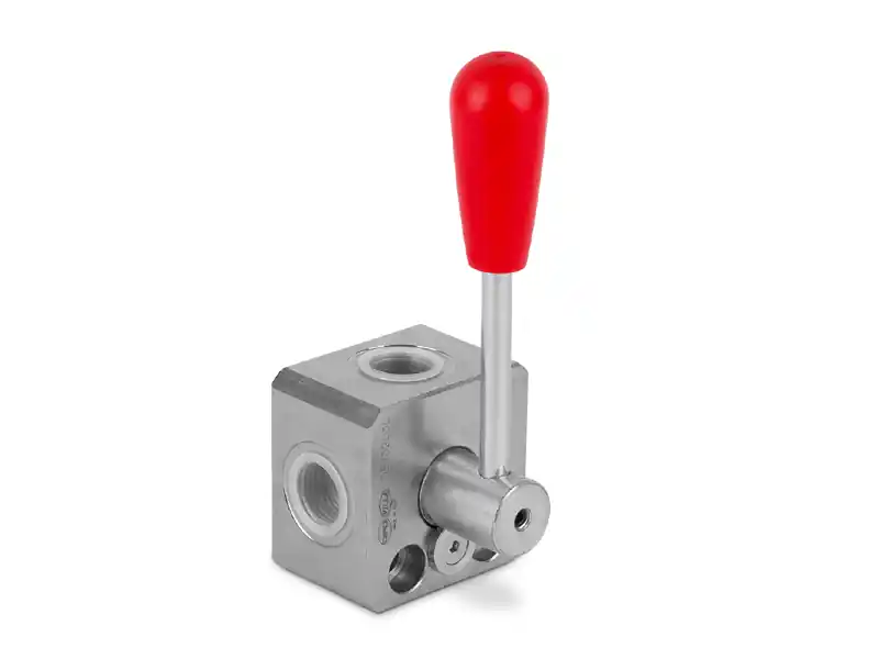 Nowość Zawór wysokociśnieniowy kulowy przełączający 3-drogowy centralnie otwarty 1/2” BSP 400Bar DEV3203O