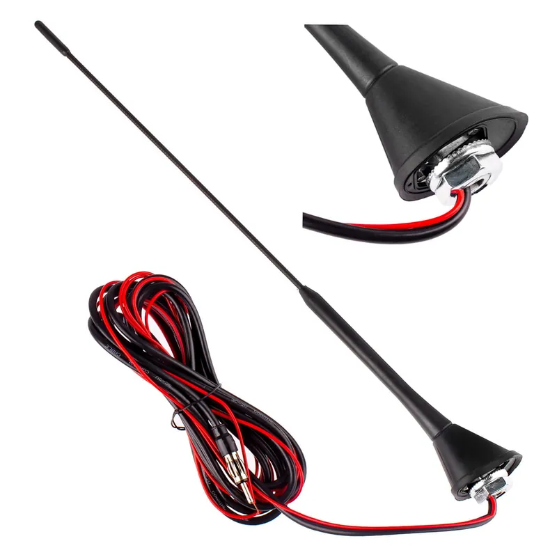 Wysoka jakość Antena samochodowa 40 cm ze wzmacniaczem ANT08 AMIO-01511