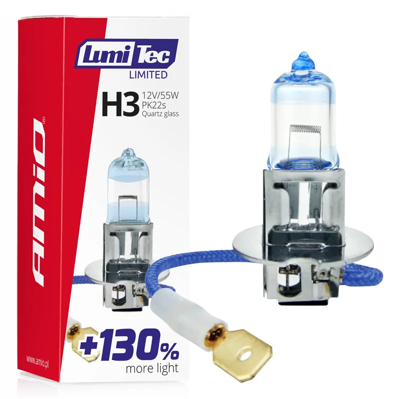 Kup online Żarówka halogenowa H3 12V 55W LumiTec LIMITED +130% AMIO-02131