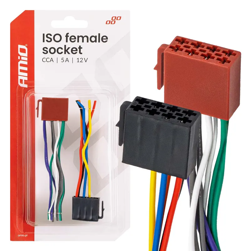 Złącze żeńskie ISO CCA 5A 12V AMIO-04444 Promocja