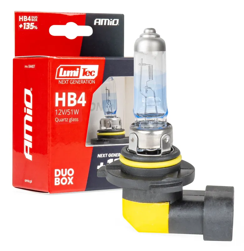 Zamów teraz Żarówki halogenowe HB4 12V 51W LumiTec NEXT GENERATION +135% DUO AMIO-04407