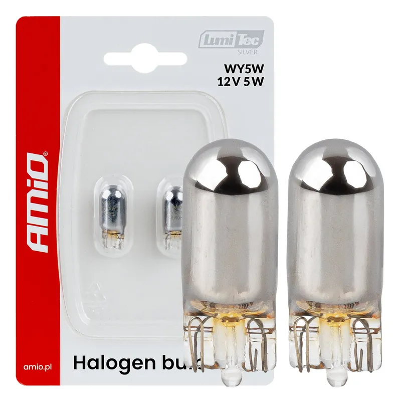 Żarówki halogenowe WY5W 12V5W LumiTec chrom 2szt. AMIO-04628 Bezpieczne zakupy