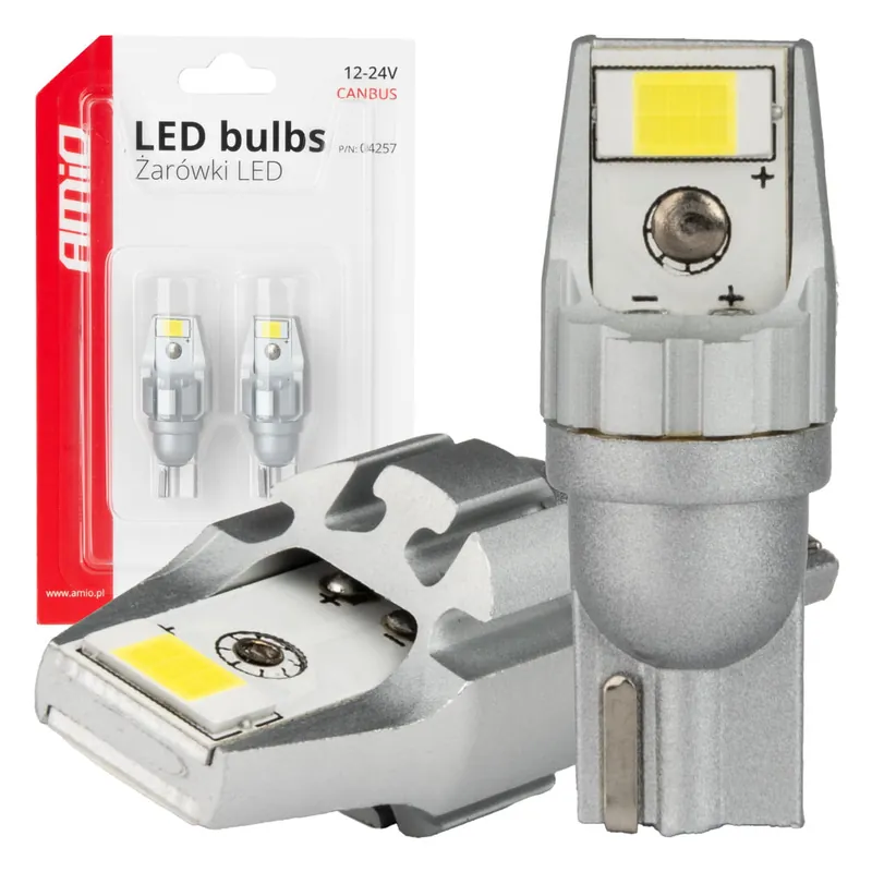 Hit cenowy Żarówki LED CANBUS T15 W16W 2SMD 3570 White 12V 24V AMIO-04257