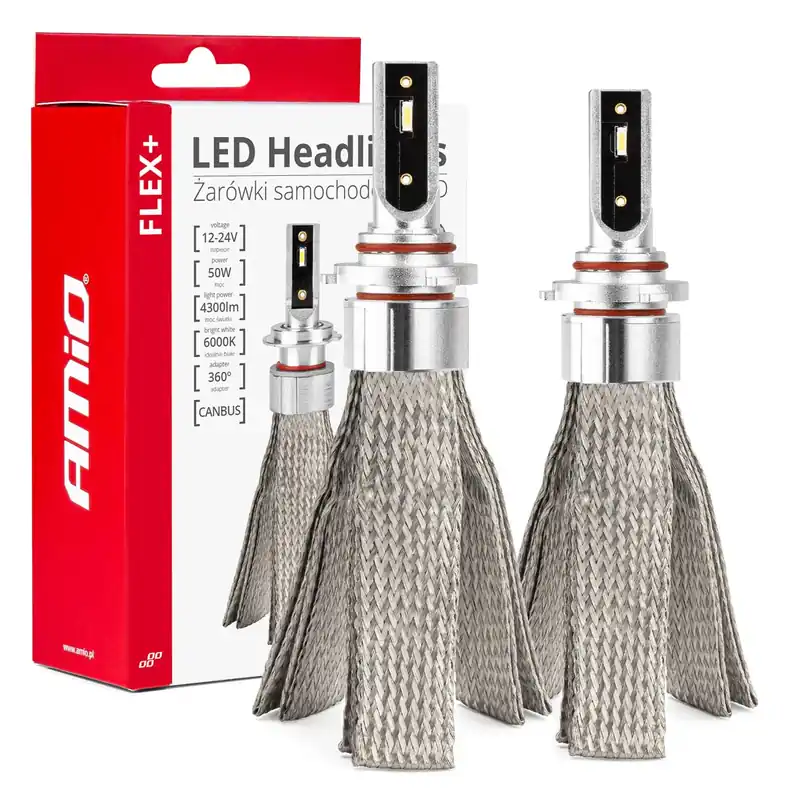Hit sprzedaży Żarówki samochodowe LED seria FLEX+ HB4 12V 24V 6000K Canbus AMIO-03665