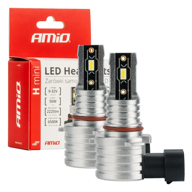 Bezpieczna płatność Żarówki samochodowe LED seria H-mini HB3 9005/HIR1 9011/H10 6500K Canbus AMIO-03334