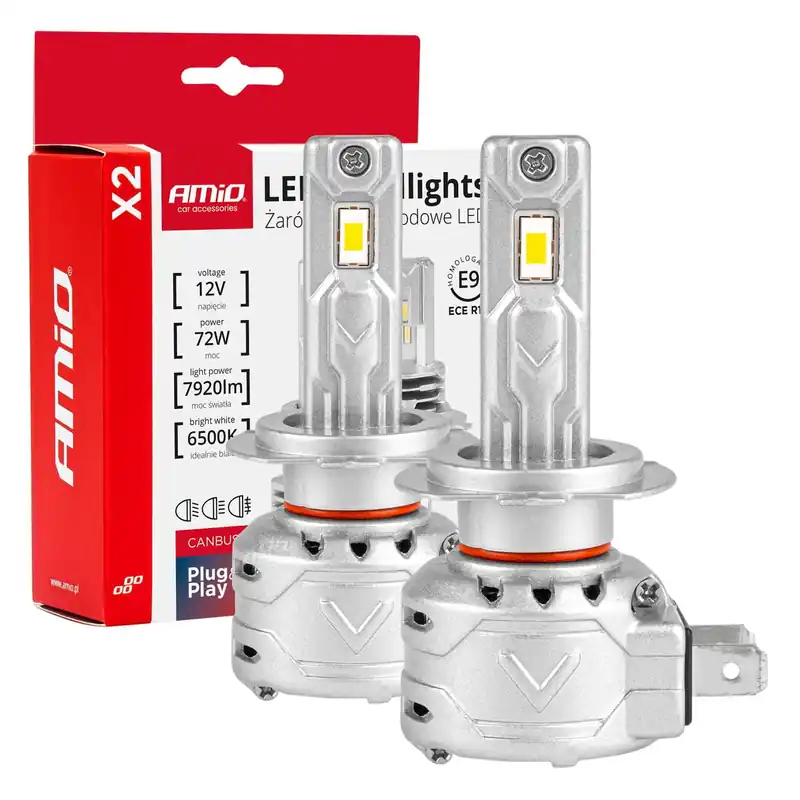 Żarówki samochodowe LED seria X2 H7 6500K Canbus AMIO-02973 Sprawdź teraz