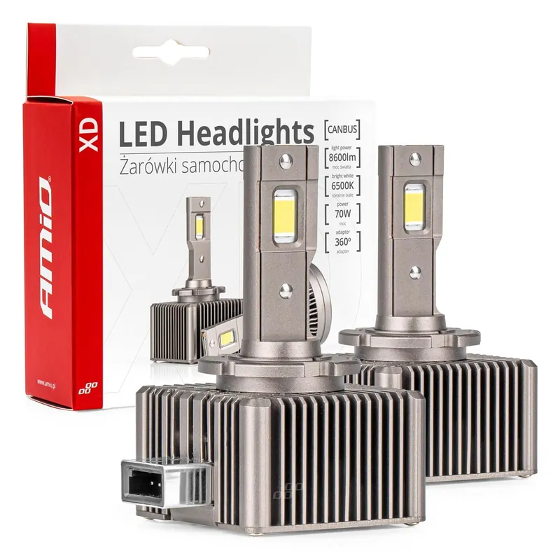 Żarówki żarniki LED seria XD D1S D1R 6500K Canbus AMIO-03310 Wyjątkowa oferta