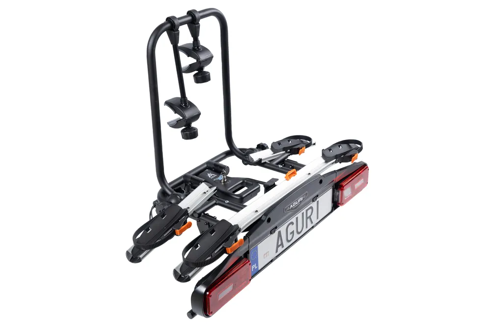 Bestseller Bagażnik na hak na 2 rowery Aguri Active Bike PRO Silver z możliwością rozbudowy o 3 rower !