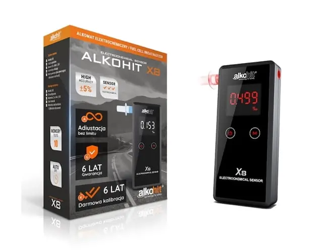 Darmowy zwrot Alkomat - Alkohit X8 elektrochemiczny
