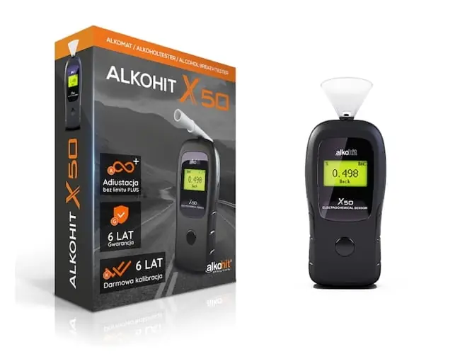 Alkomat - Alkohit X50 elektrochemiczny Łatwy zwrot