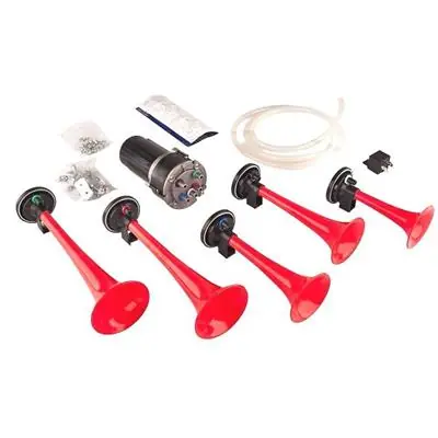 Darmowa dostawa Klakson fanfara 5 tubowa kompresor cucaracha 12V