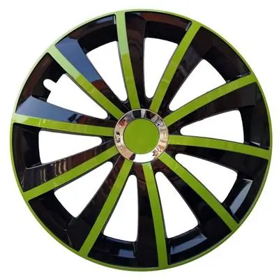 Ekspresowa dostawa Kołpaki samochodowe 15" Ring zielono czarne 4szt