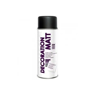 Lakier dekoracyjny matowy DecoColor 400ml czarny Wyprzedaż